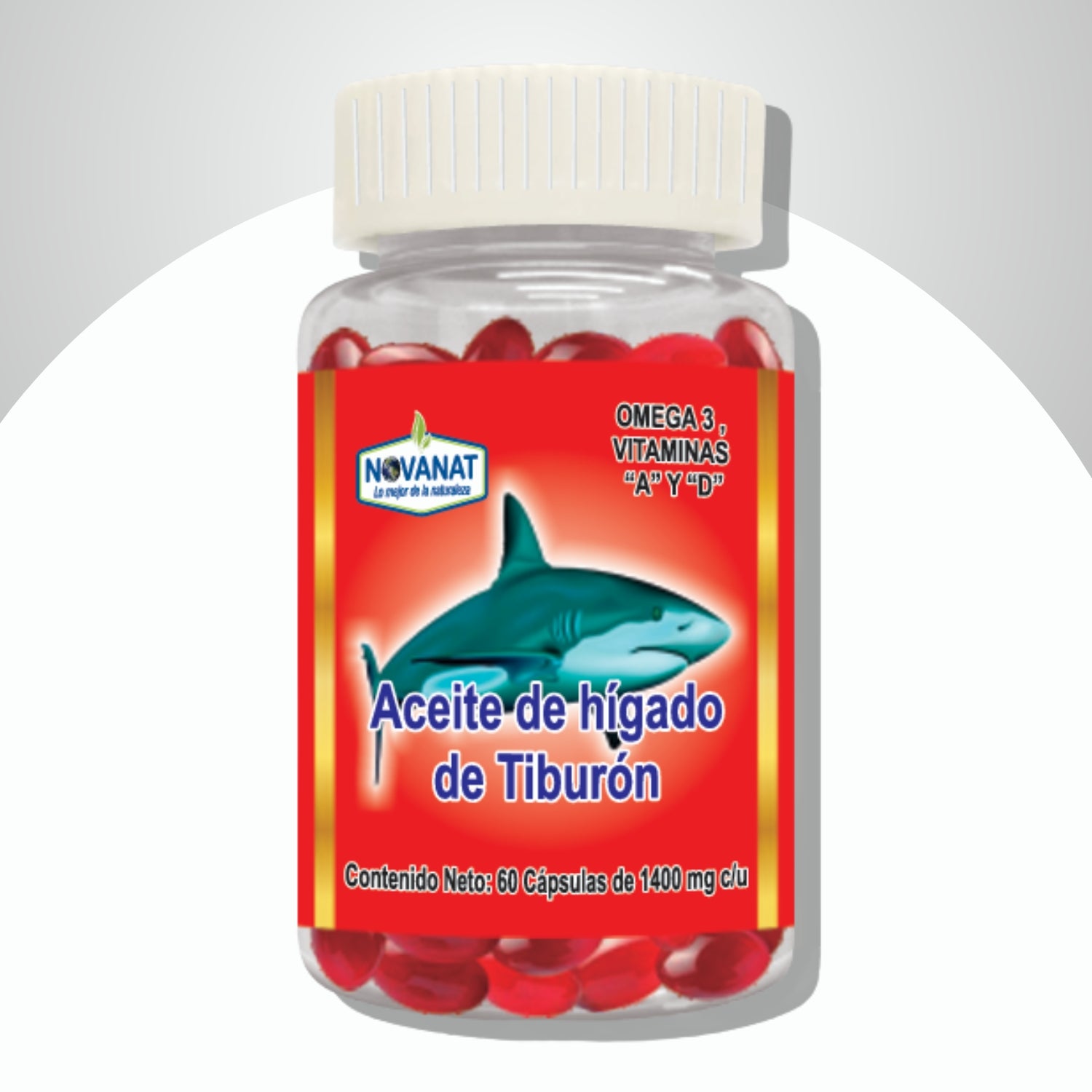 Aceite de Hígado de Tiburón de 60 Cápsulas